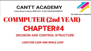 2nd Year Computer, Chapter#4 Decision And Control Structure, Topic:LOOP, FOR LOOP AND WHILE LOOP