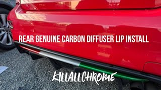 Rear Genuine Carbon Diffuser Lip for Series 4 Abarth Install 500 595 - KillAllChrome