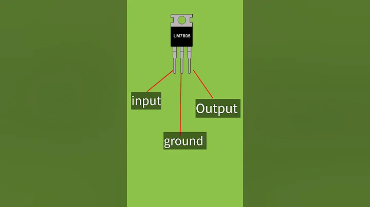 LM7805 voltage regulator circuit / 7805 ic connection #electronic #components #circuit