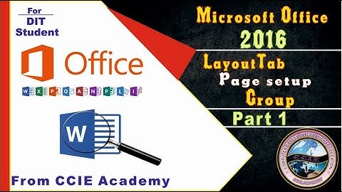 MS Word 2016 Layout Tab Page Setup Group Part 1 in Urdu and Hindi