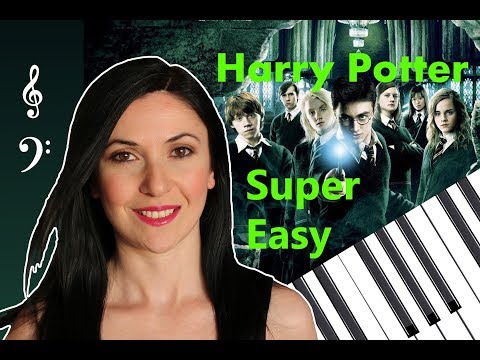 Harry Potter Theme Song - Super Easy Version Piano Tutorial (beginner level)