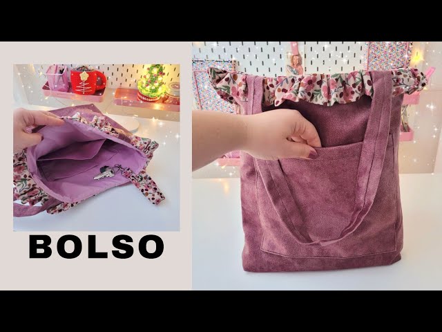 DIY: BOLSA DE TELA PERSONALIZADA CON FORRO. Costura fácil