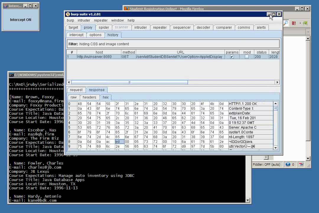Attacking JAVA Serialized Communication - YouTube