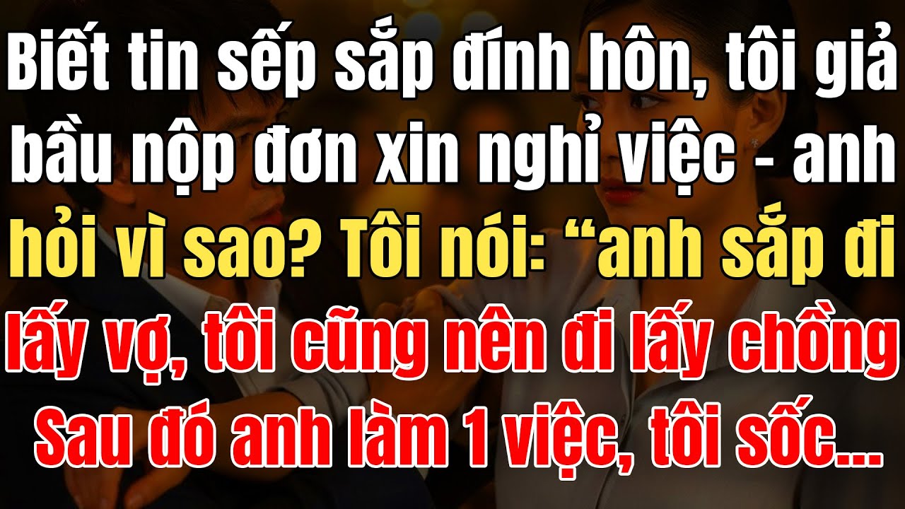 Biết Tin Sếp Sắp Đính Hôn, Tôi Giả Bầu Nộp Đơn Nghỉ Việc, Anh Hỏi Vì Sao? Tôi Nói: “Anh Sắp Lấy Vợ..