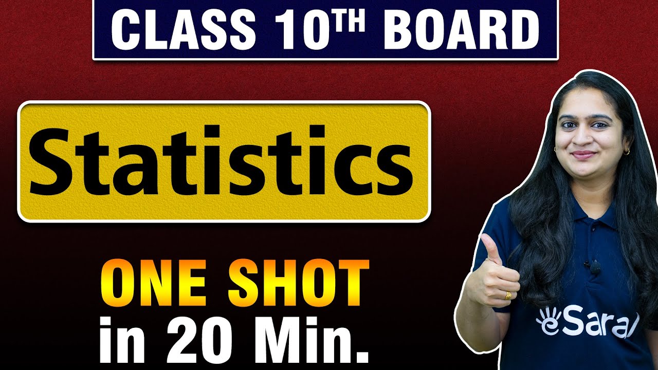 Statistics One Shot Revision in 15 minutes | Class 10 Math #esaral ...