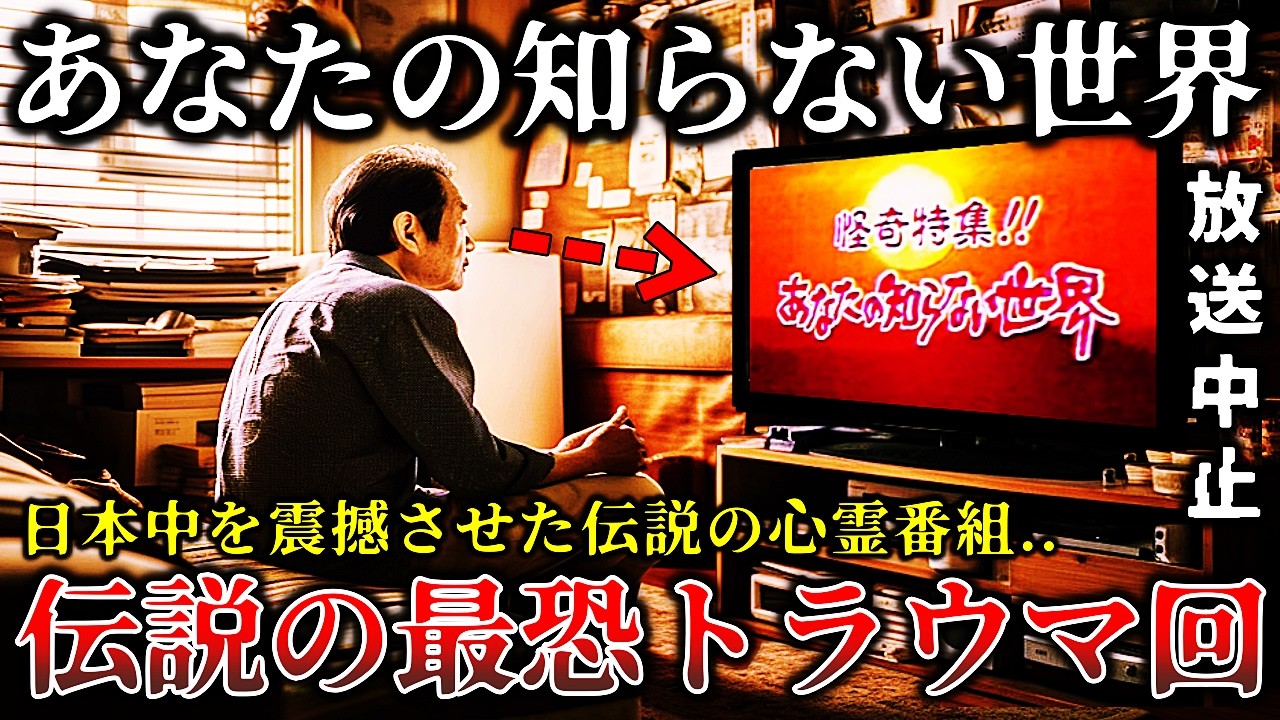 【※放送中止】伝説の心霊ホラー番組あなたの知らない世界の最恐トラウマ回とテレビから消えて放送が打ち切りになった衝撃的な真相がヤバイ！【ゆっくり解説】