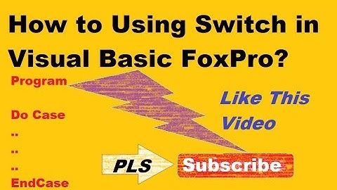 How to using Switch in VBFoxPro?||Do case using|| Programming Part 2
