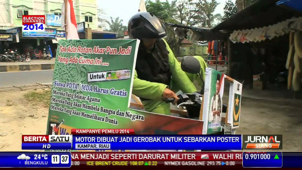 Motor Dimodifikasi Jadi Gerobak Untuk Kampanye YouTube