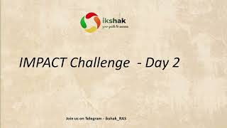 IMPACT Challange Day -2 Solution | RAS Mains Answer Writing challange || ikshak RAS