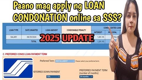 How to apply SSS LOAN CONDONATION online? 2025 update