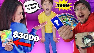 Losing $3000 Pokemon Card after Opening Unlimited 1999 Vintage Packs! (FV Family 10 Milly Vlog) screenshot 3