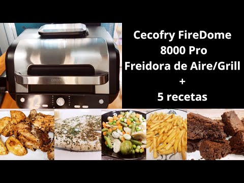 ✅ Descubre CECOFRY FIREDOME 8000 PRO Freidora de aire/Grill ➕ 5 RECETAS
