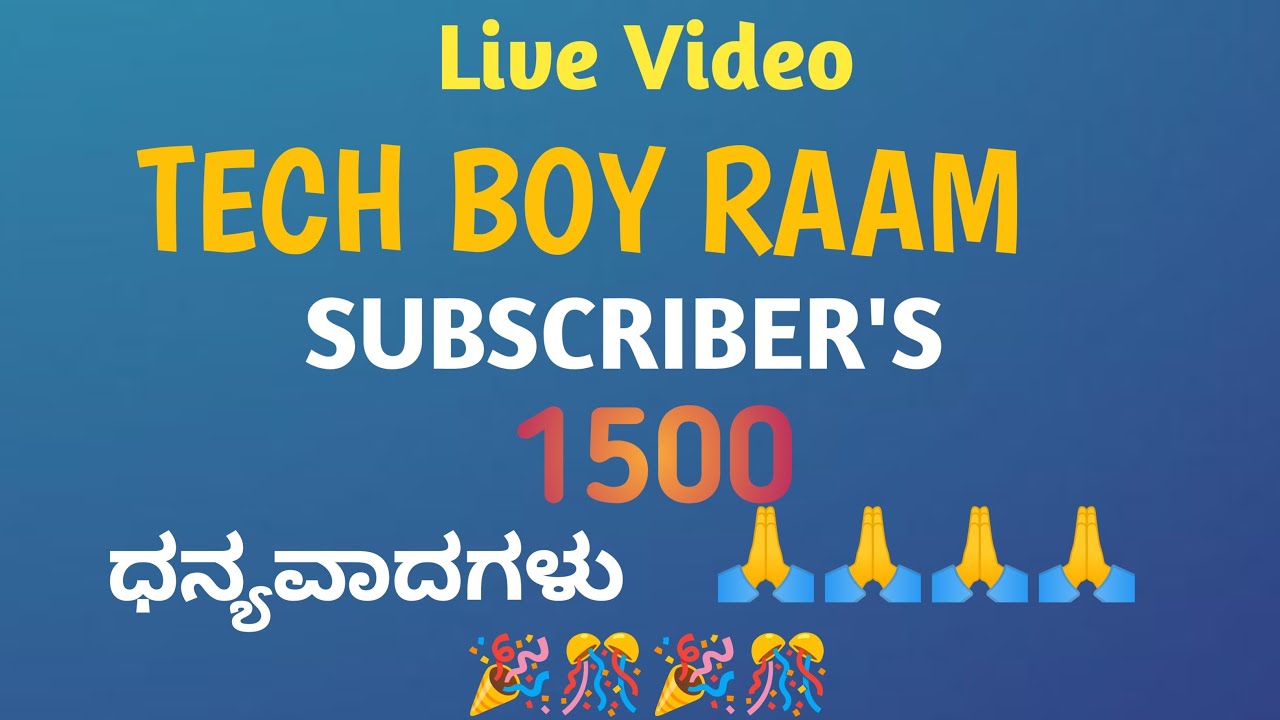 Tech Boy Raam is live! - YouTube