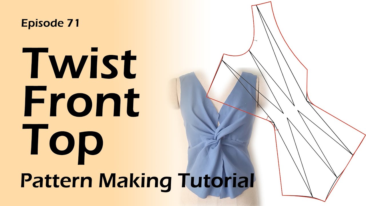 Twist-Front detail Pattern Drafting [Pattern Making Tutorial] - YouTube