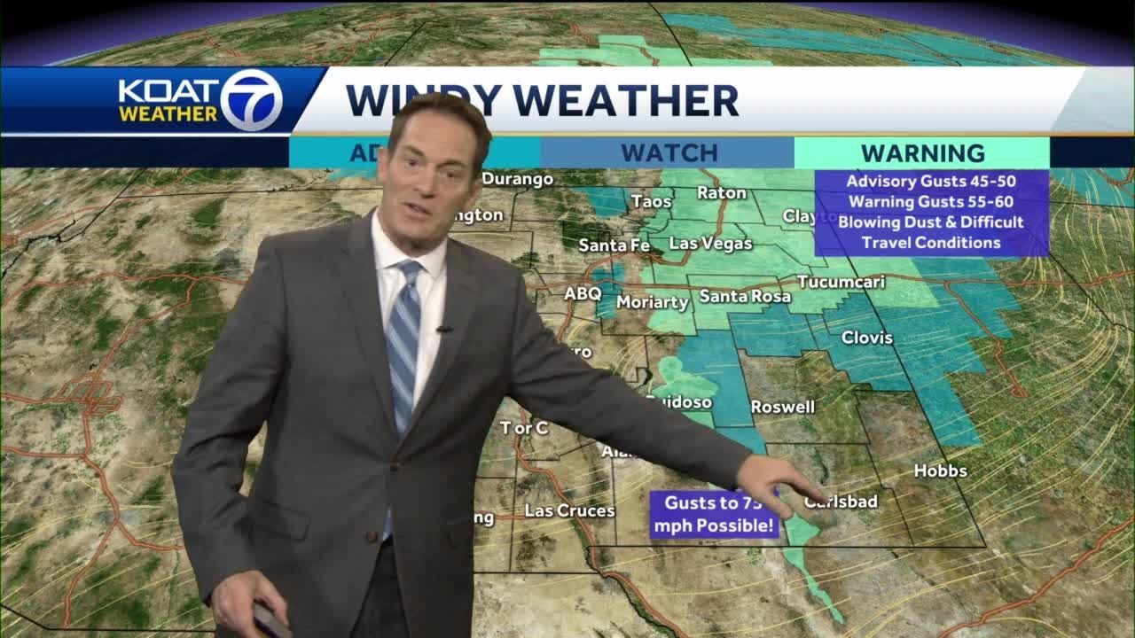 High wind warnings in New Mexico - YouTube