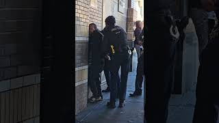 the cops put the cuffs on a guy extra tight#kensington #homeless #addiction #fyp