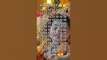 find the 27 🧐🤔 #logicpuzzle #puzzle #quiz #iqtest #numberpuzzle #numbers #braintest #viral #shorts