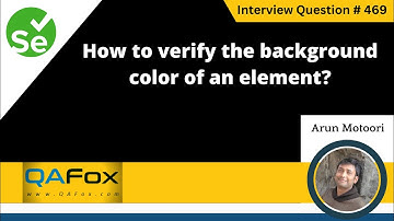 How to verify the background color an element (Selenium Interview Question #469)