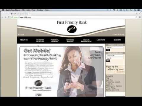 First Priority Bank Online Banking Login Instructions