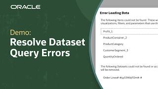 How to Fix Workbook Query Errors in Oracle Analytics Cloud