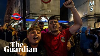 Scotland and England fans in London after Euro 2020 stalemate