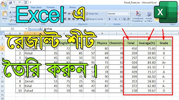 Result Sheet Making in MS Excel | How to Make Result Sheet in Excel | Learn Unlimited
