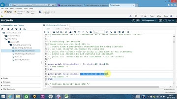 SP05 Viewing Data - proc print to view data in SAS and various options of proc print