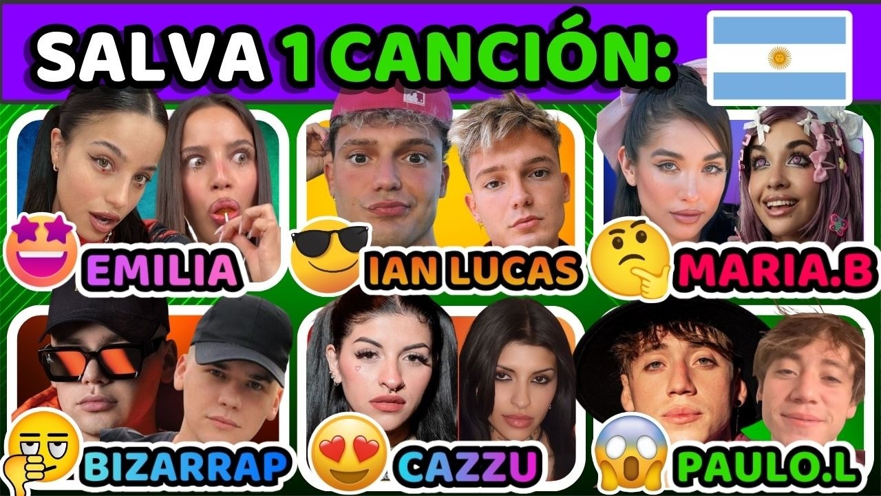 ¡Salva una canción de un artista ARGENTINO! 🎤🎶🔥 ¿Podrás elegir solo una?  | Jugar Quiz Trivia