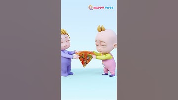 I want Pizza | Sharing Is Caring | Nursery Rhymes & Kids Songs | Happy Tots #nurseryrhymes #manners