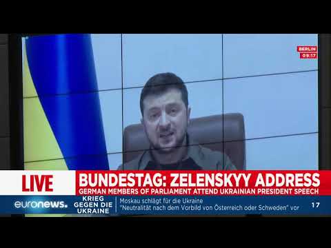 Der ukrainische Präsident Selenskyj im Bundestag: "Uns trennt eine Mauer"