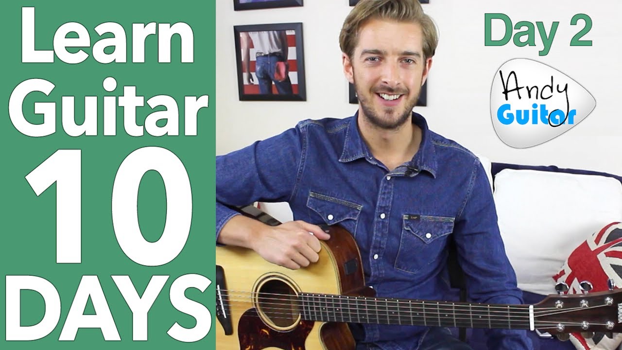 ⁣Guitar Lesson 2 - EASY 2 CHORD SONG & LEAD GUITAR [10 Day Guitar Starter Course]