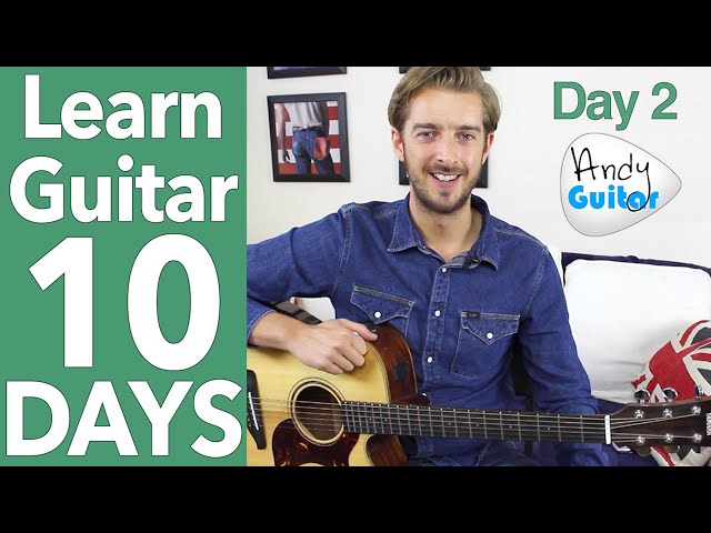 Guitar Lesson 2 - EASY 2 CHORD SONG u0026 LEAD GUITAR [10 Day Guitar Starter Course] class=