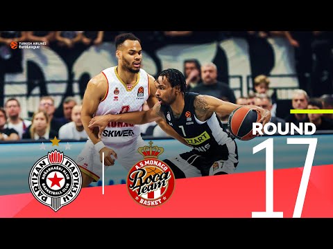 High-scoring finale lifts Partizan over Monaco! | Round 17, Highlights | Turkish Airlines EuroLeague