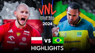 BRAZIL vs POLAND  | Highlights | Men's VNL 2024