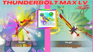 Weapon Fighting Simulator Thunderbolt Max LV, Holo Shiny +++, Kết Quả Giveaway! Roblox