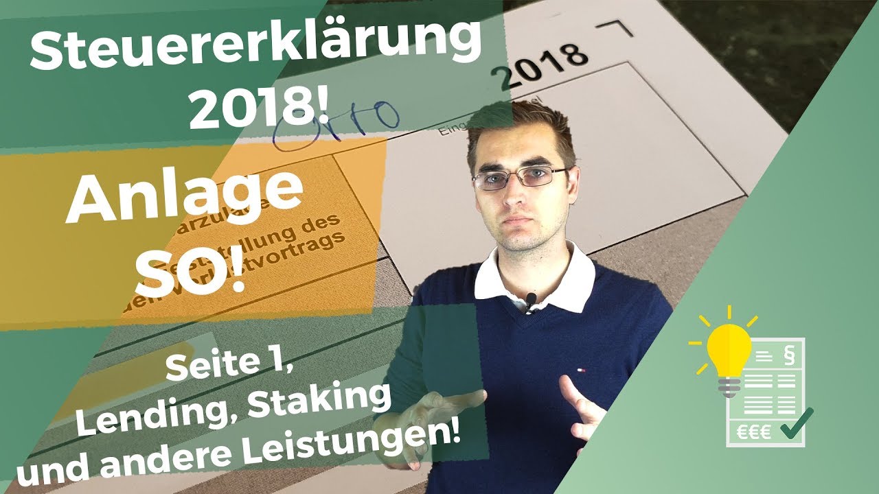 Steuererklarung 18 Anlage So Seite 1 Youtube