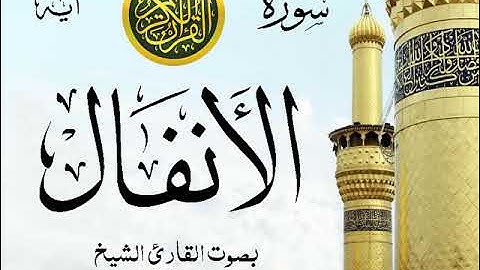 سورة الأنفال - مع إظهار آيات القراءة - تلاوة القارئ الشيخ سعود الشريم . صدى