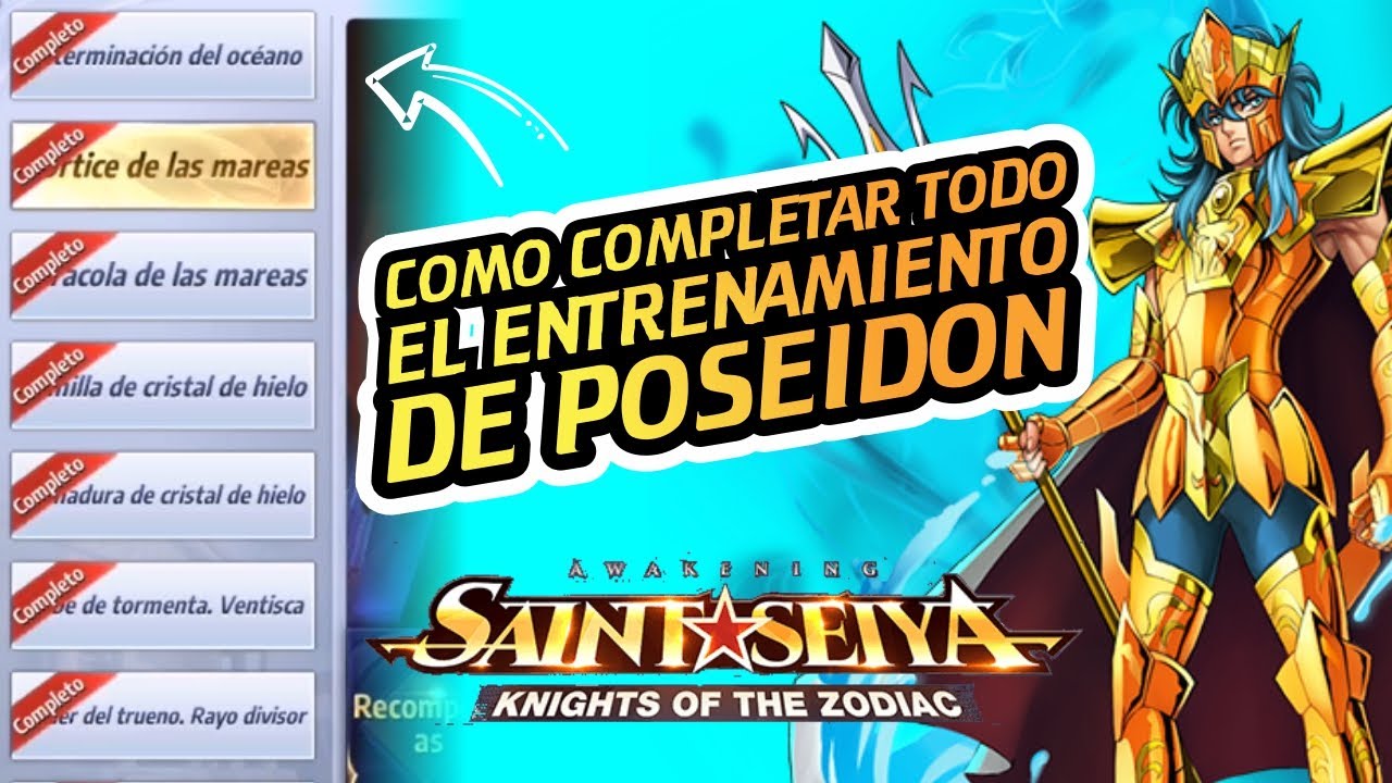 COMO COMPLETAR LA SALA DE ENTRENAMIENTO DE POSEIDON   SAINT SEIYA AWAKENING