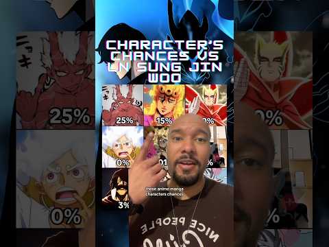 These Are Their Chances Vs Sung Jin Woo HA Anime Manga Naruto Onepiece Bleach Dbz Shorts