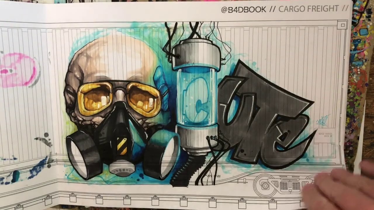 Flipthrough of the Blueprint for Destruction graffiti blackbook by CUTE