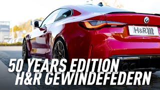 4K - 50 Years Edition | BMW M4 Competition - Gewindefedern ≡ H&R