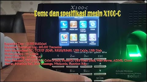 Demo mesin fingerprint solution X100C