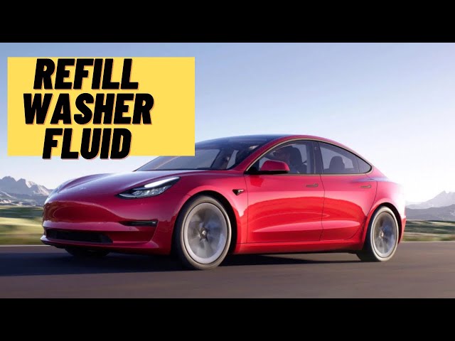 Tesla Model 3 – How to add windshield washer fluid 