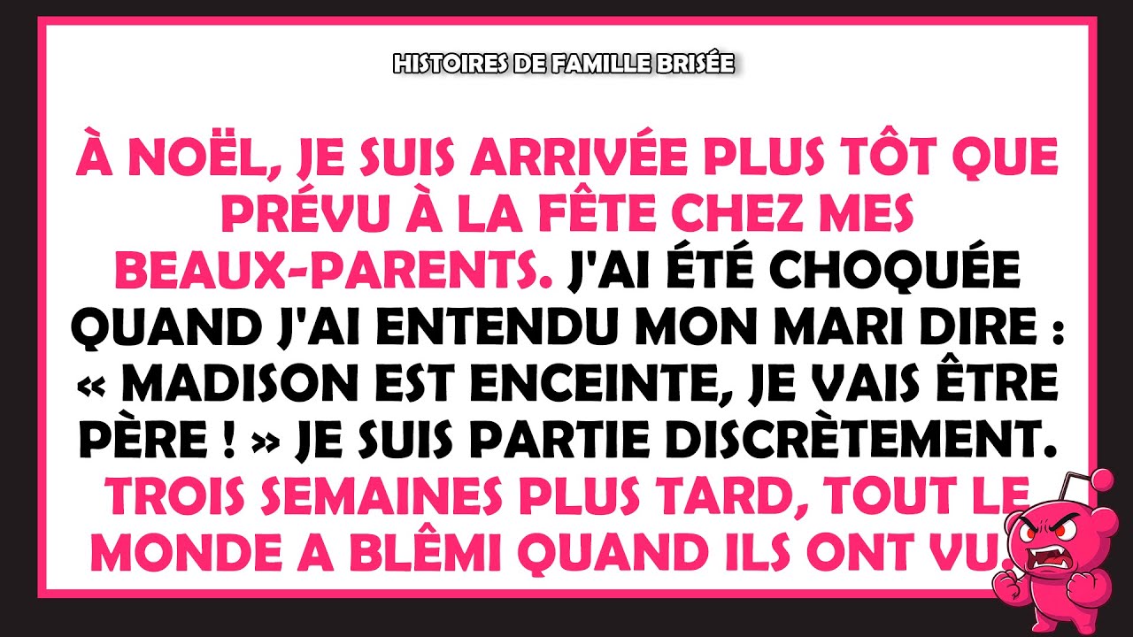 Je suis arrivée plus tôt, juste à temps pour entendre mon mari annoncer la grossesse de sa maîtresse