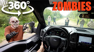 Scary Zombie Apocalypse 360 Camera Experience Massive Zombie Horde Blocks Road Scary Zombie Apocalypse 360 Camera Experience Massive Zombie Horde Blocks Road