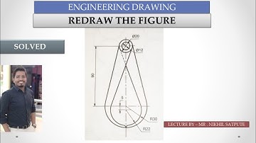 Engineering Drawing | Redraw the figure | Learn with Nikhil