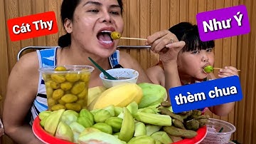DIVA Cát Thy và Như Ý thèm chua, review xoài, cóc, me tại tiệm Bánh tráng trộn - Ẩm thực Cha Rồng