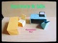 Origami - Cómo hacer un Escritorio y Silla de Papel, Paso a Paso