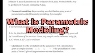 What is Parametric Modeling 