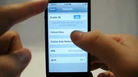 iPhone 4: Turn off / on data services